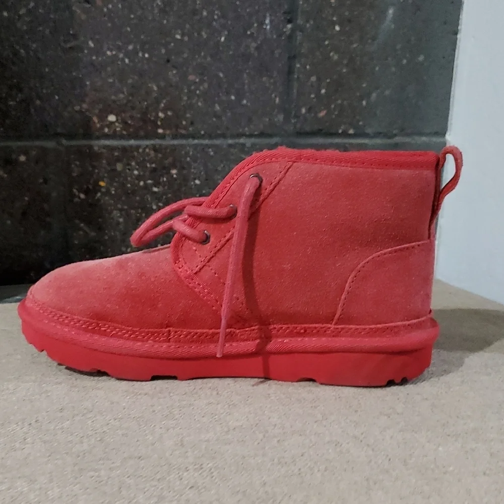 UGG Kids Red Suede Boots